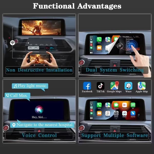 CarPlay och Android Auto-modul, Bluetooth 5.0-kompatibilitet, sömlös OEM-integration,NBT-system