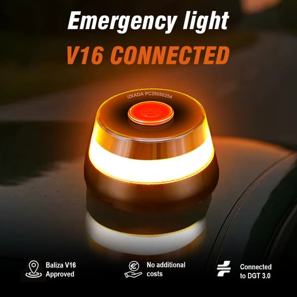 Nödsignal, DGT-certifierad, GNSS-geolokalisering, VIT
