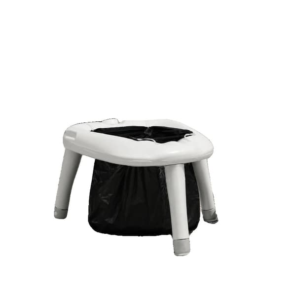 Bärbar Campingtoalett, Fällbar Design, Inkluderar Avfallspåsar,VIT