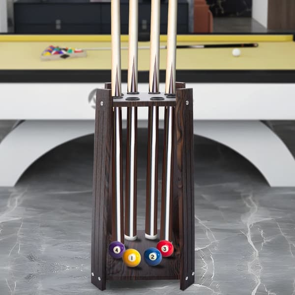 Billardkøholder, 8-huls rack, holdbart design,Brun