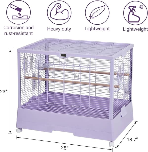 Bur, Rymlig Design, Lätt Rörlighet,LILA