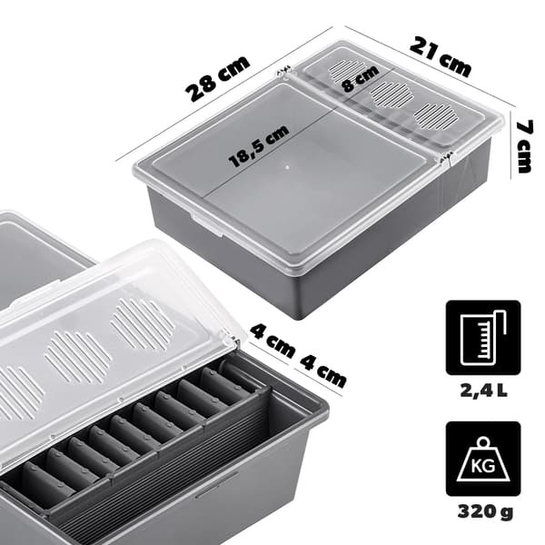 Bier Foder, 3-Kammer Design, Holdbar Plastkonstruktion,GRÅ