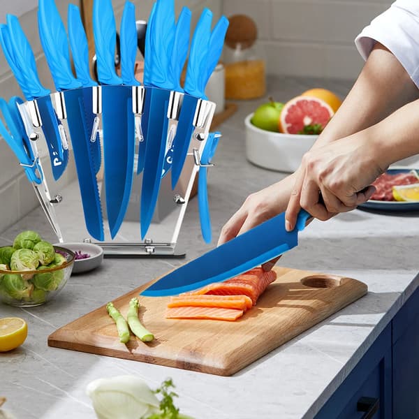 Köksknivset, Rostfritt Stål, Ergonomisk Design,Blå