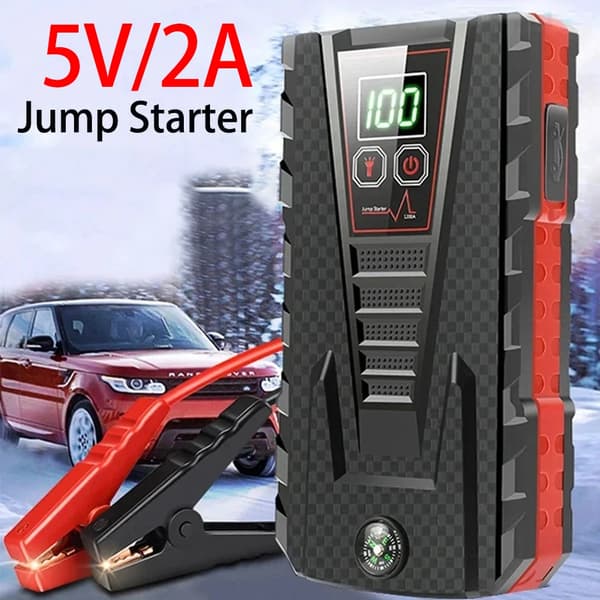 Bil Jump Starter, Peak Strøm 5000A, USB Opladningsmulighed,Simpel