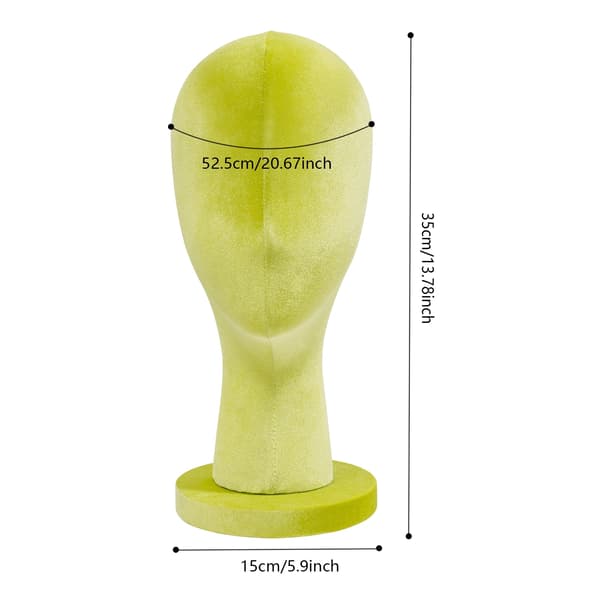Mannequin Hoved, Holdbart Velourmateriale, Letvægtsdesign,Sort