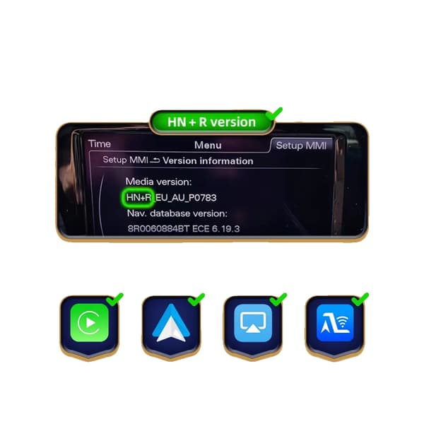Trådlös CarPlay Android Auto-modul, Bluetooth-anslutning, navigeringsstöd,Q3 HNR+CAM