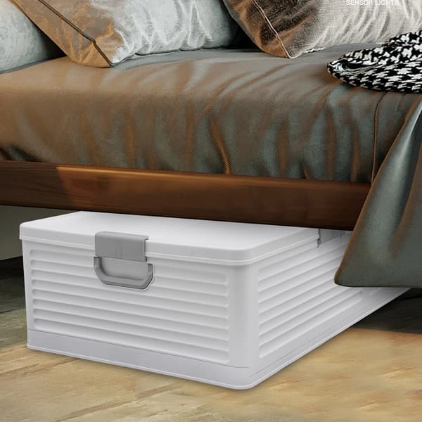 Opbevaringsboks, Foldbart Design, Holdbar Konstruktion,Hvid