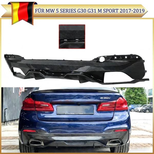 Bageste Stødfanger Diffuser, Carbon Fiber Look, M Sport Kompatibel,Kulfiberlook