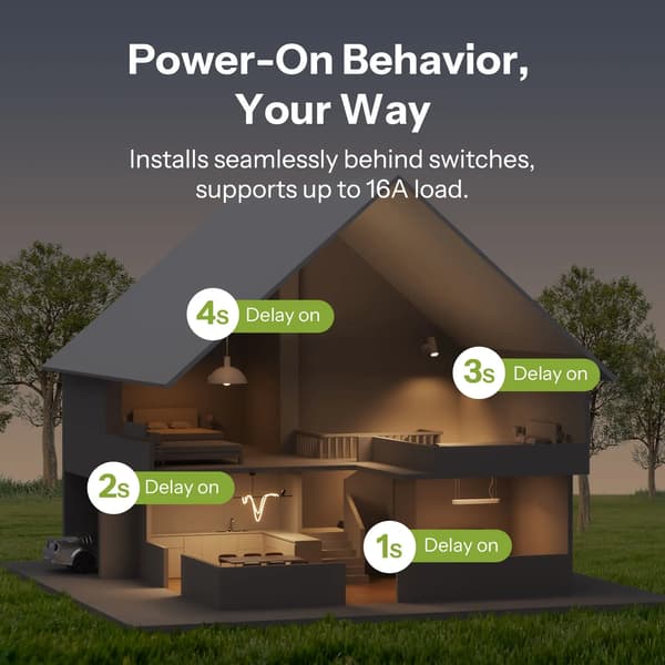 Smart Switch, Zigbee-anslutning, Dubbelbelastningskontroll,MINI-ZB2GS