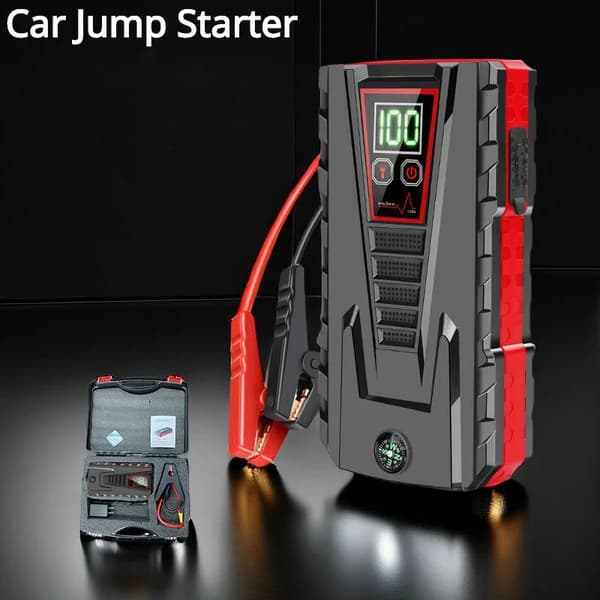 Bil Jump Starter, Peak Strøm 5000A, USB Opladningsmulighed,Simpel