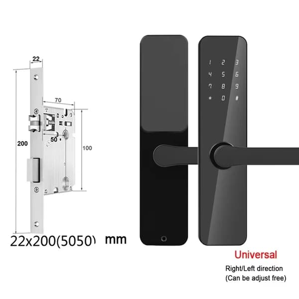 Smart lås, nøglefri adgang, Bluetooth-forbindelse,22x200(5050)