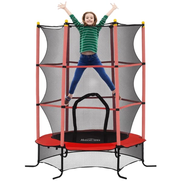 Barnens Trampolin, Säkerhetsnät, Poler med Dämpning,armégrön