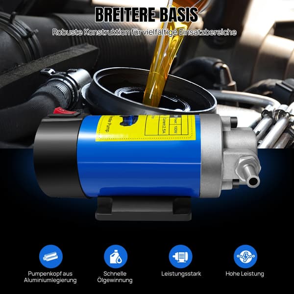 Motorolja Sugpump, 100W Effekt, Justerbar Flödeshastighet,Olje pump