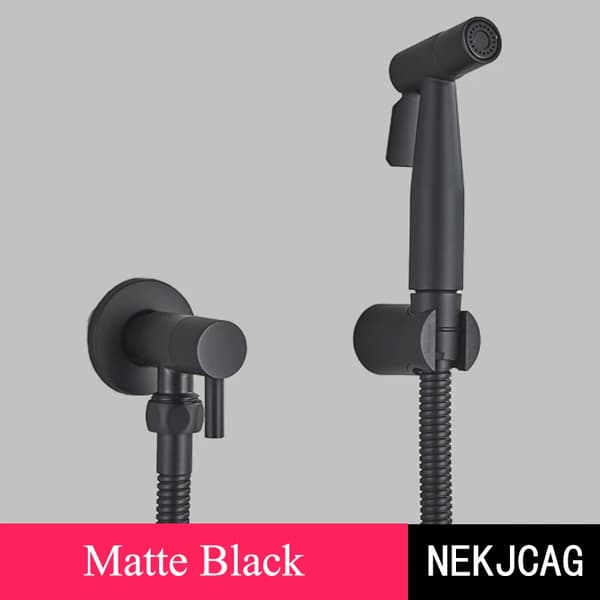 Bidetarmatur, Rustfrit Stål, Keramisk Ventil,Matte Black A