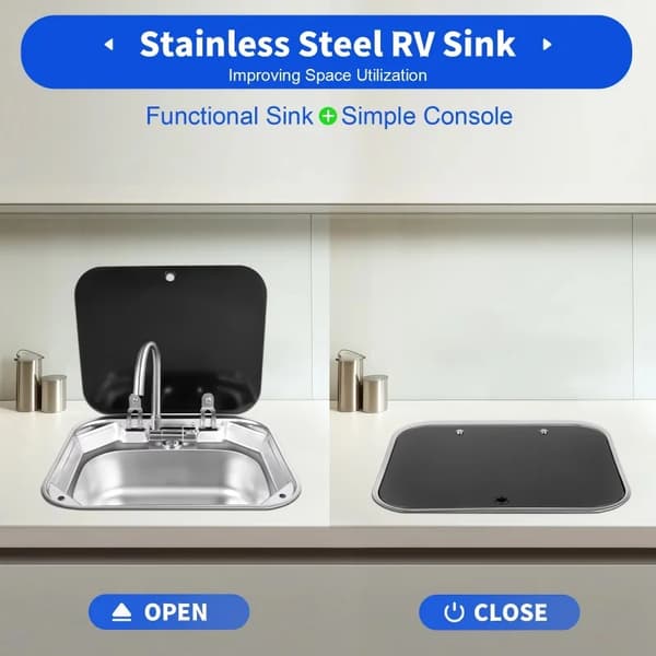 Handtvättsbasin, Kompakt Design, Hållbara Material,RV Handfat