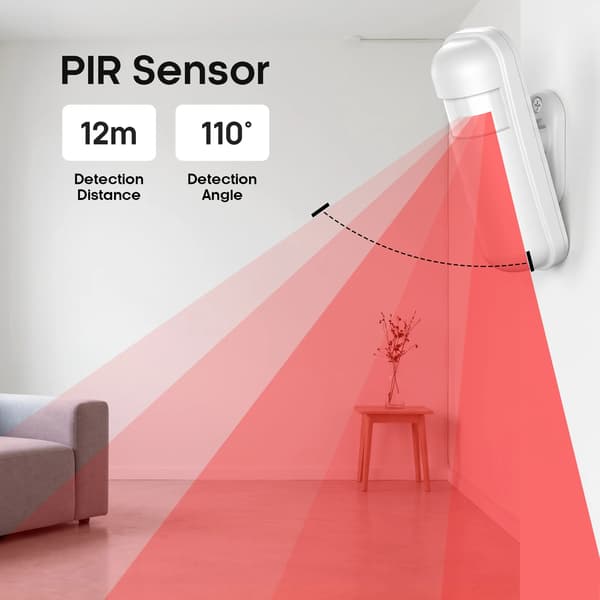 Alarm System, WiFi-forbindelse, Bevægelsesdetektion,4G A