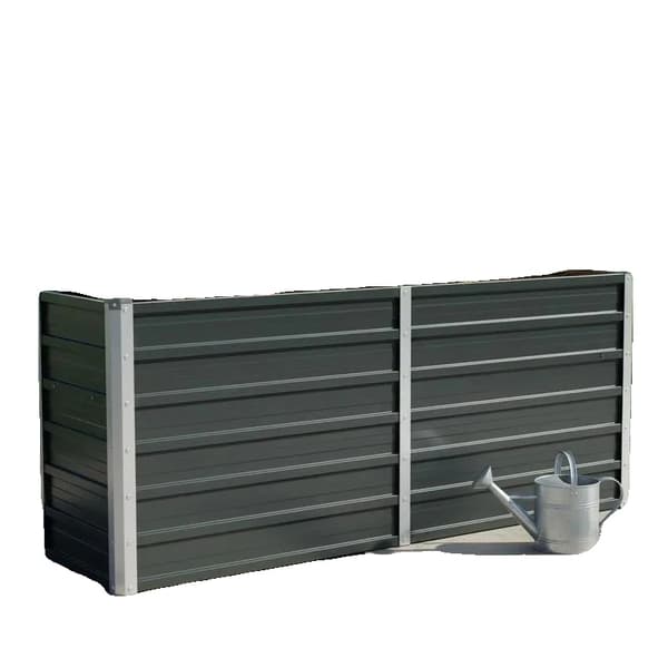 Planter, Hållbar Galvaniserad Stål, Upphöjd Design,svart