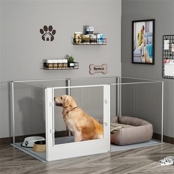 Hundbur, Hållbar Konstruktion, Mångsidig Design,Silver