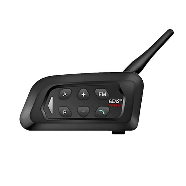 Motorcykelhjälm Bluetooth Intercom, 4-personers stöd, vattentålig design,1 Styck V4 PLUS