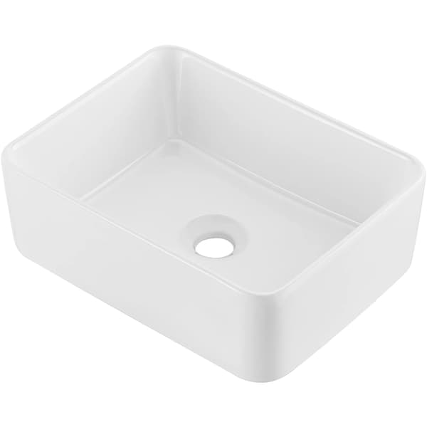 Fartygsink, Rektangulär Keramik, Effektiv Avrinning,19x14.7 in