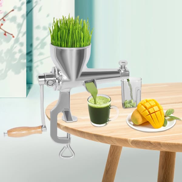Manuel Juice Squeezer, Rustfrit Stål Konstruktion, Effektiv Udtømning,Sølv