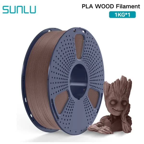 PLA Træ Filament, Naturlig Struktur og Duft, Zero Bubble Kvalitet,Kirsebærtræ