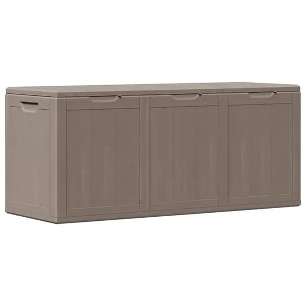 Trädgårdsförvaringslåda, Hållbar Polypropen, Låsbar Design, Brun