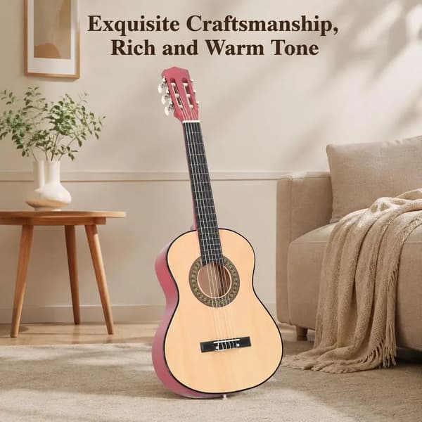 Klassisk Guitar, Solid Lindetræskrop, Let at Håndtere,Lys kastanje