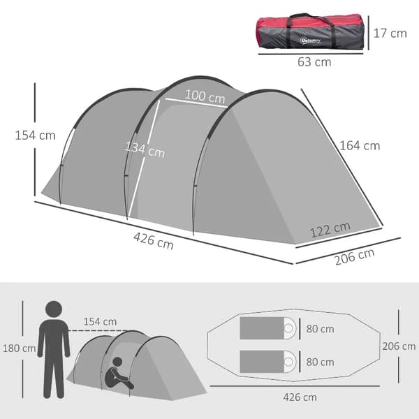 Campingtält, Vattentätt, Pop-Up Design,armégrön