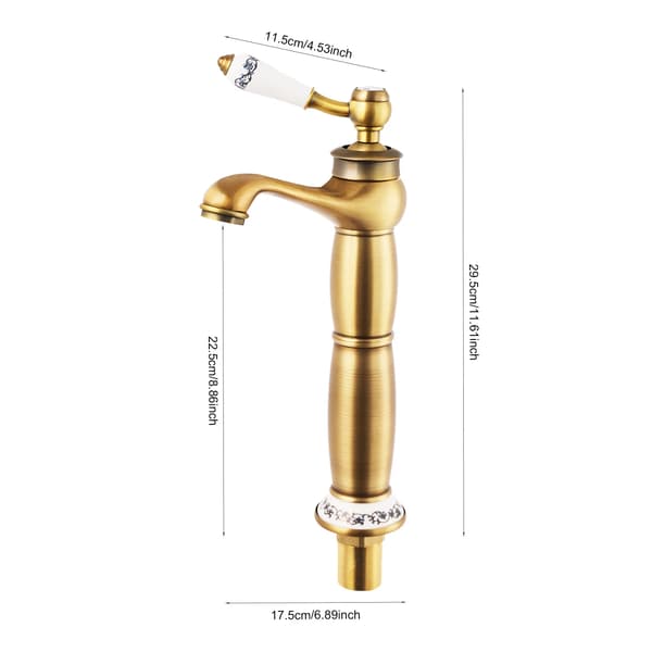 Badeværelsesarmatur, Vintage Design, Holdbare Materialer,Guld