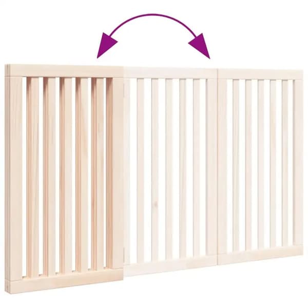 Hundegitter, Foldbart Design, Holdbart Poplartræ,Brun