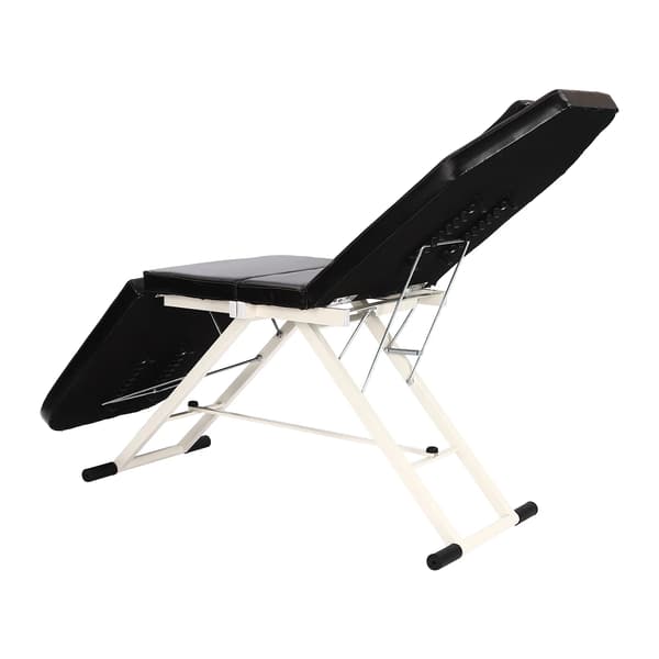 Massagebord, Justerbar Stålramme, Sammenklappeligt Design,sort