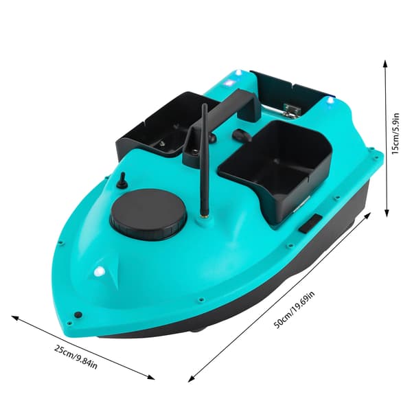 Fiskebåt, fjärrkontroll, dubbelt batteridriven,Blå