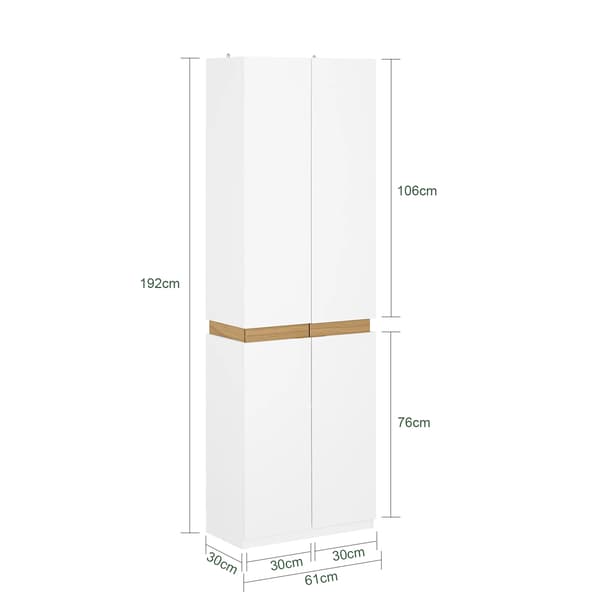 Opbevaringsskab, Elegant Design, Alsidige Rum,HVID