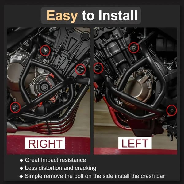Crash Bars, Motorbeskyttelse, Nem Installation,SORT
