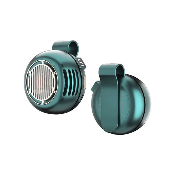 Mini bladløs ventilator, hands-free design, justerbar 3-hastighedsfunktion,grøn