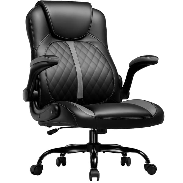 Gamingstol, Ergonomisk Design, Foldbare Armlæn, 50x56x112cm,Sort-Grå