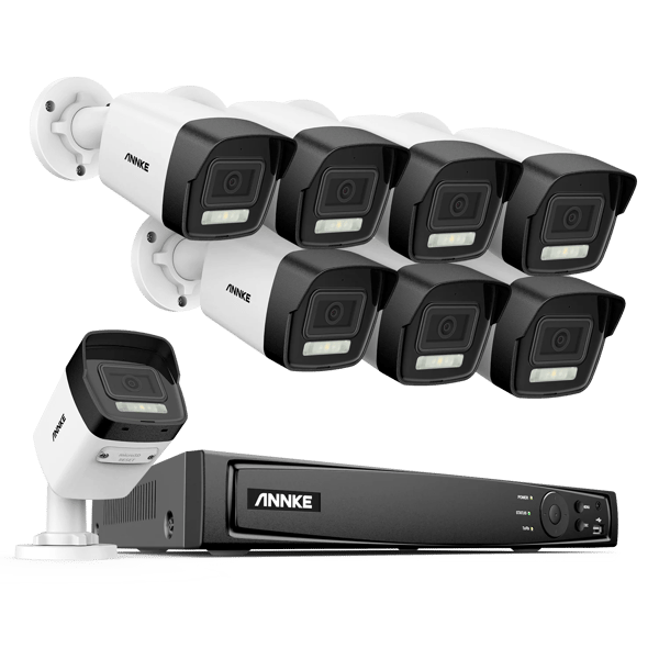 Säkerhetskamerasystem, 4K-upplösning, smart detekteringsteknik,2T-a, 8CH NVR 8Pcs Kamera-e