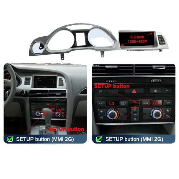 Bil Multimedia System, Trådløs CarPlay, Android Auto Support,A6 2005-2009 CarPlay