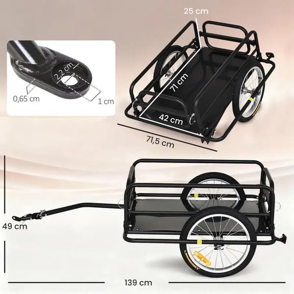 Cykelvagn, Hållbart Stål, Universell Kompatibilitet,armégrön