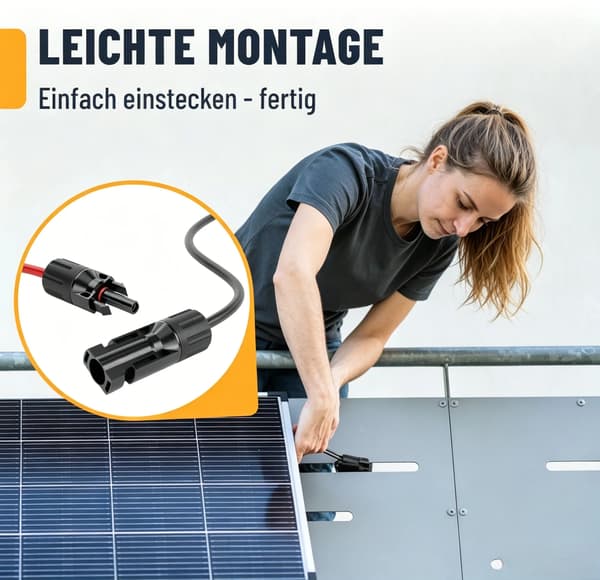 Solforlængerkabel, 5M længde, kompatibel med MC4 stik,5m