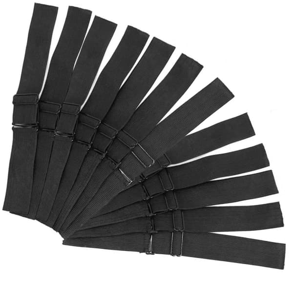Elastisk bånd, justerbar længde, høj elastisk stof,12pcs