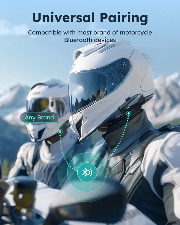 Motorcykel Intercom, Stemmestyring, HD Lyd,1PC S1