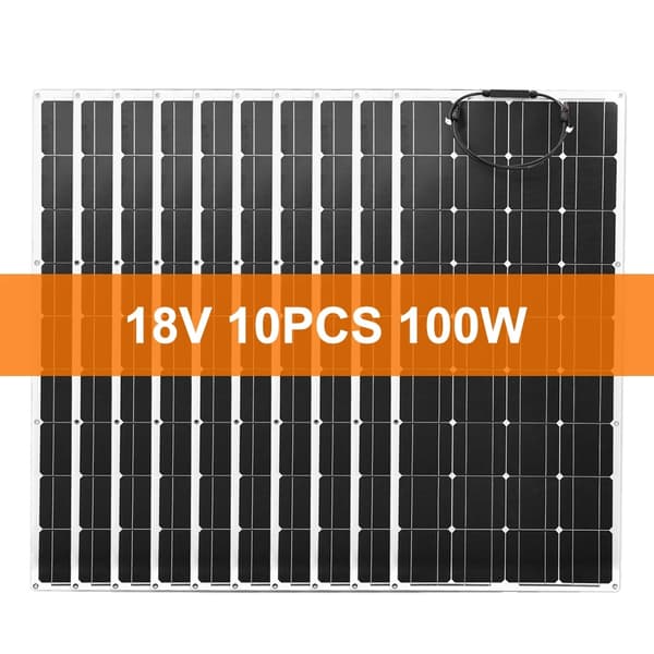 Solpanel, Flexibel Design, Hög Effektivitet,10PC 100w