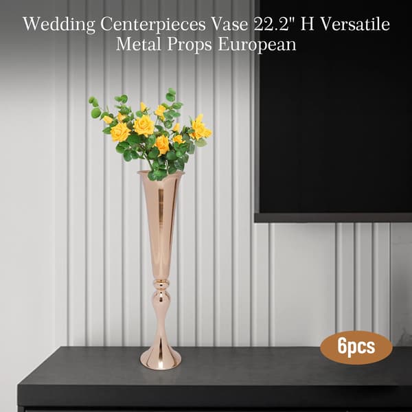 Bordsvas, Elegant Design, Hållbar Järnkonstruktion,6Pcs