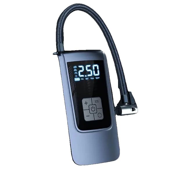 Luftkompressor, Elektrisk Däckpump, Multifunktionell Pump, Batteridriven, Svart