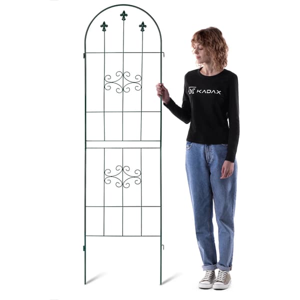 Trädgårdsgaller, Pulverlackerad Stål, 180 cm x 50 cm, 2 Stycken, Stöder Olika Växter, Lätt Installation
