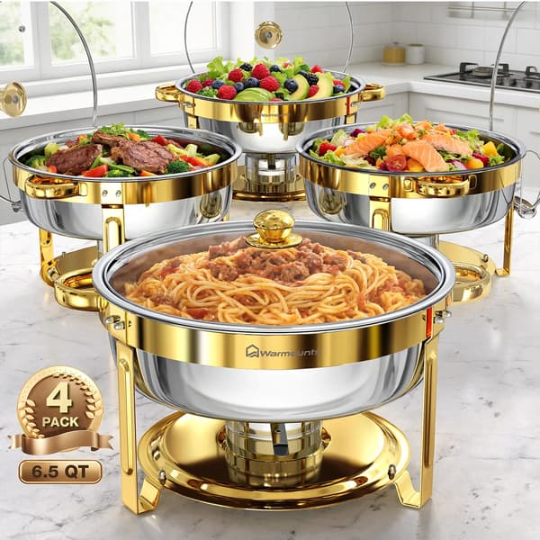 Chafing Dish, Rustfrit Stål, Elegant Design,4PCS