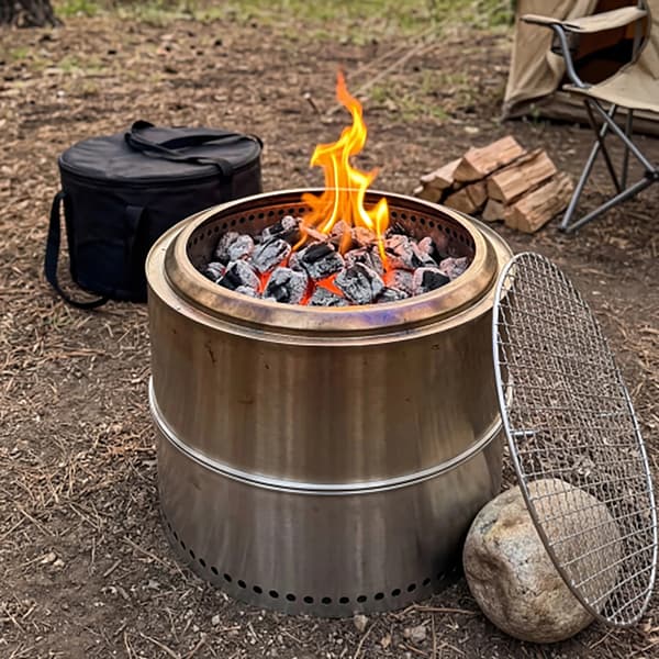 Bålsted, Bærbar Rustfrit Stål, Lav-Røg Design,W3313P359374