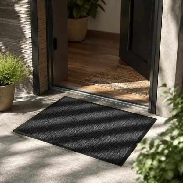 Dørmåtte, Antiskrid, Holdbart PVC-materiale,Anthracit